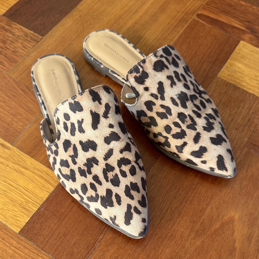 Banana Republic Animal Print Mules